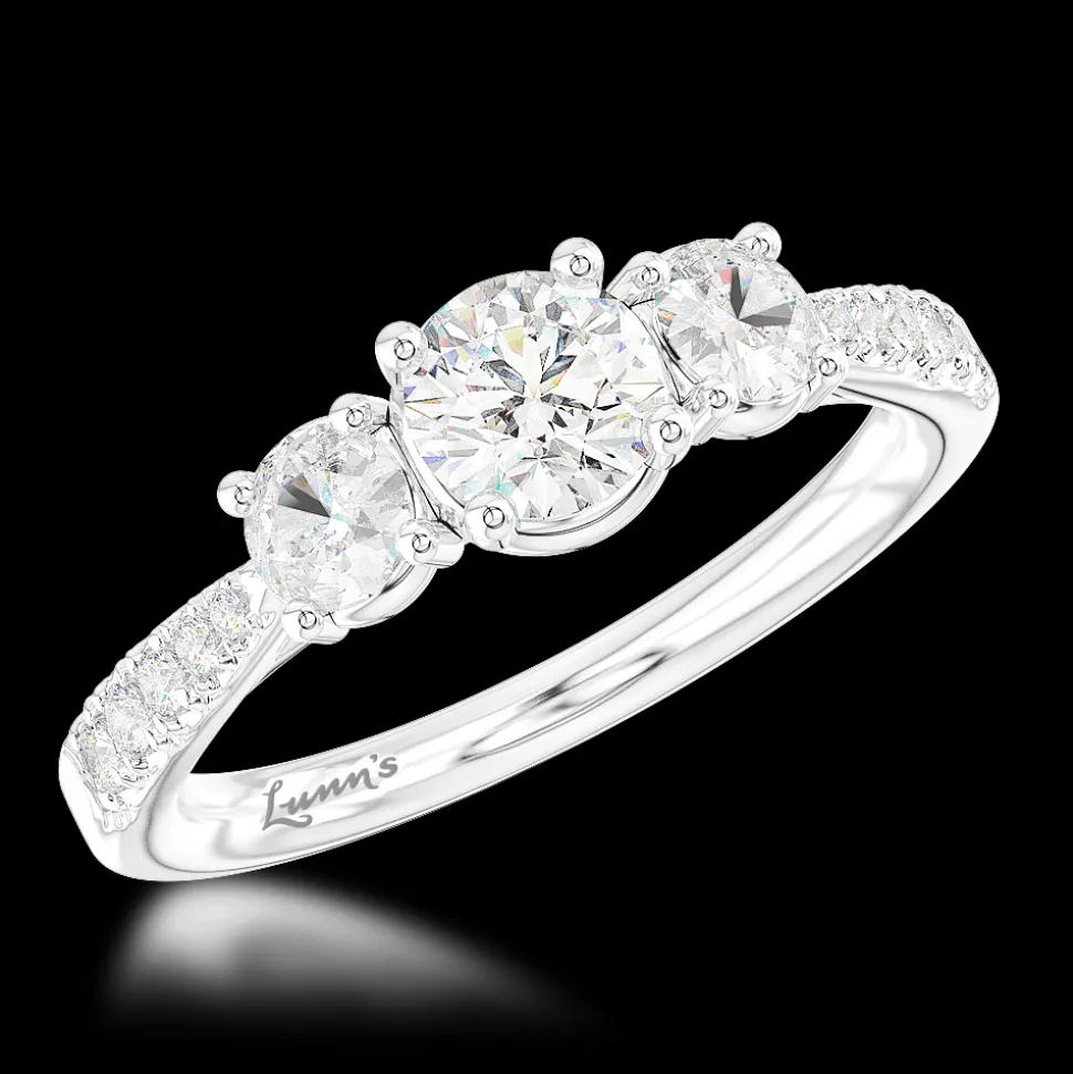 Skye Classic Three Stone 0.30ct G VS2 Diamond Platinum Ring