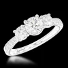 Skye Classic Three Stone 0.40ct E SI1 Diamond Platinum Ring