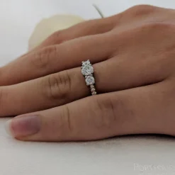 Skye Classic Three Stone 0.30ct G SI1 Diamond Yellow Gold/Platinum Ring