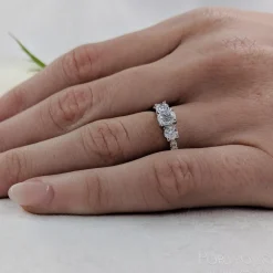 Skye Classic Three Stone 0.50ct F SI1 Diamond Platinum Ring