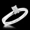 Solitaire 0.42ct D SI1 Diamond Platinum Ring