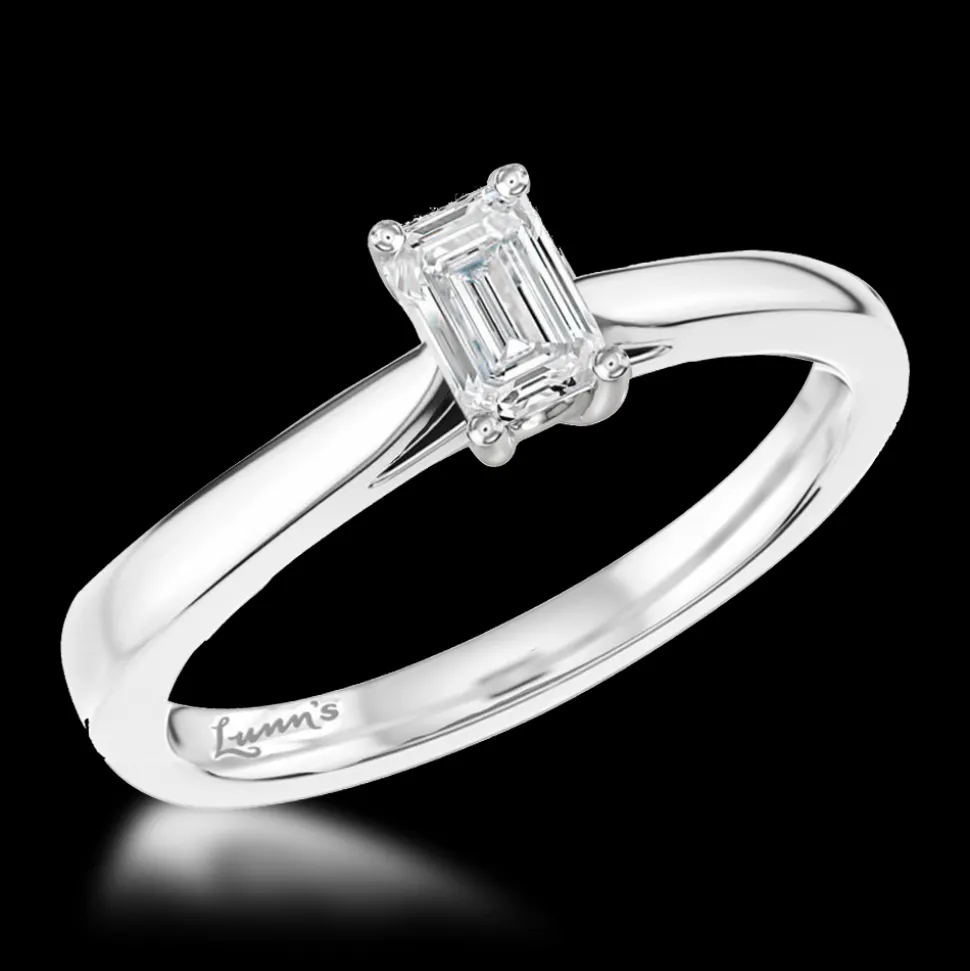 Solitaire 0.42ct D SI1 Diamond Platinum Ring