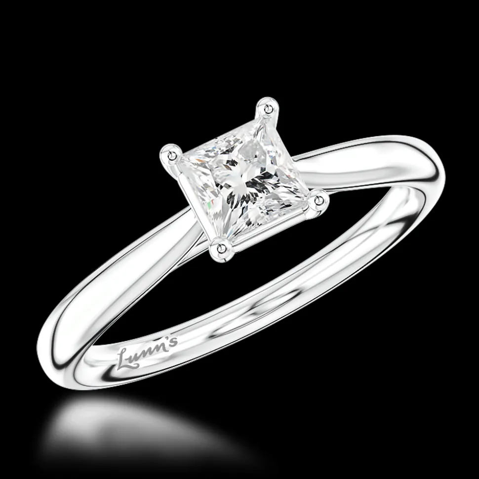 Solitaire 0.40ct D SI1 Diamond Platinum Ring