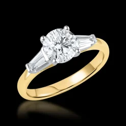 Solitaire 1.05ct D SI2 Diamond Yellow Gold Ring