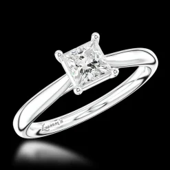 Solitaire 0.53ct D SI1 Diamond Platinum Ring