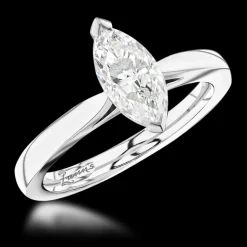 Solitaire 0.78ct D SI1 Diamond Platinum Ring