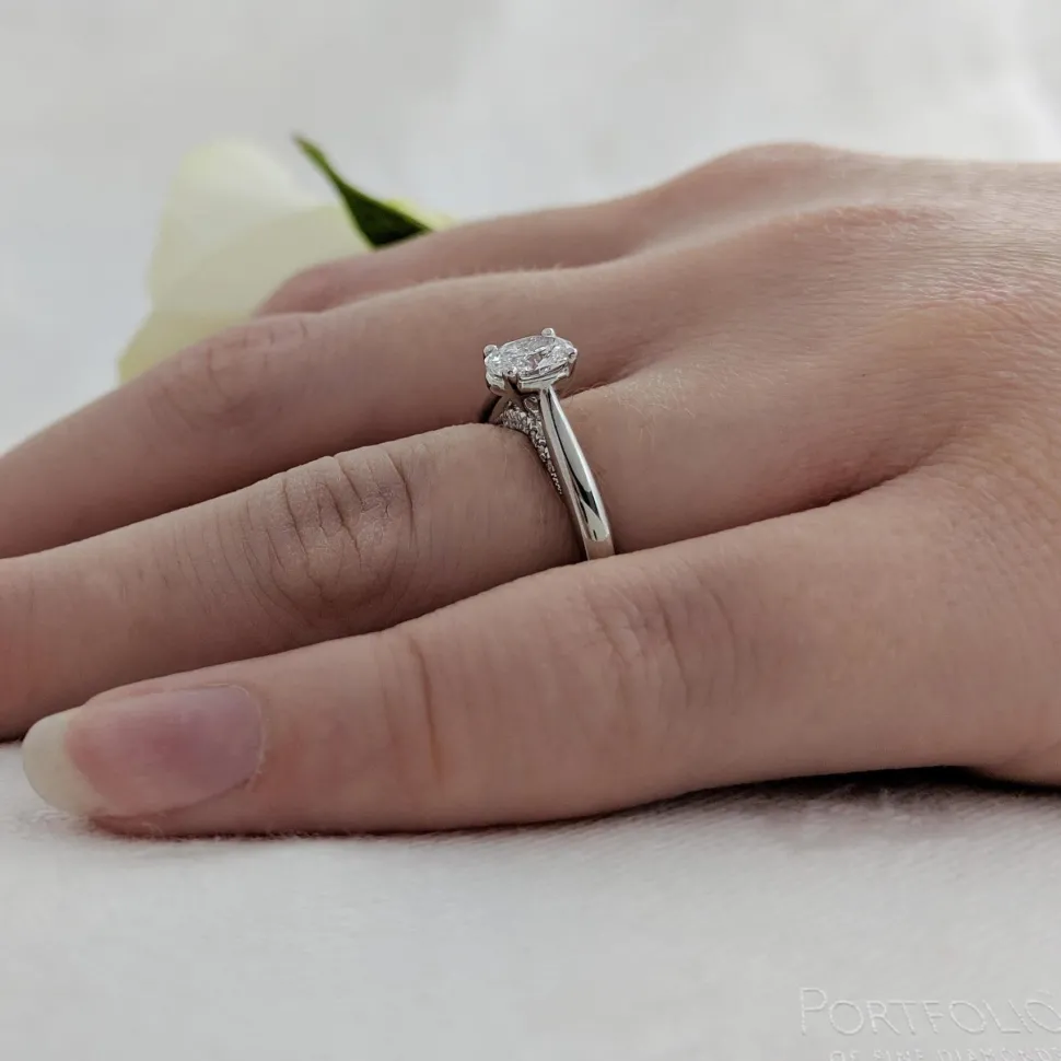 Solitaire 0.53ct D SI1 Diamond Platinum Ring