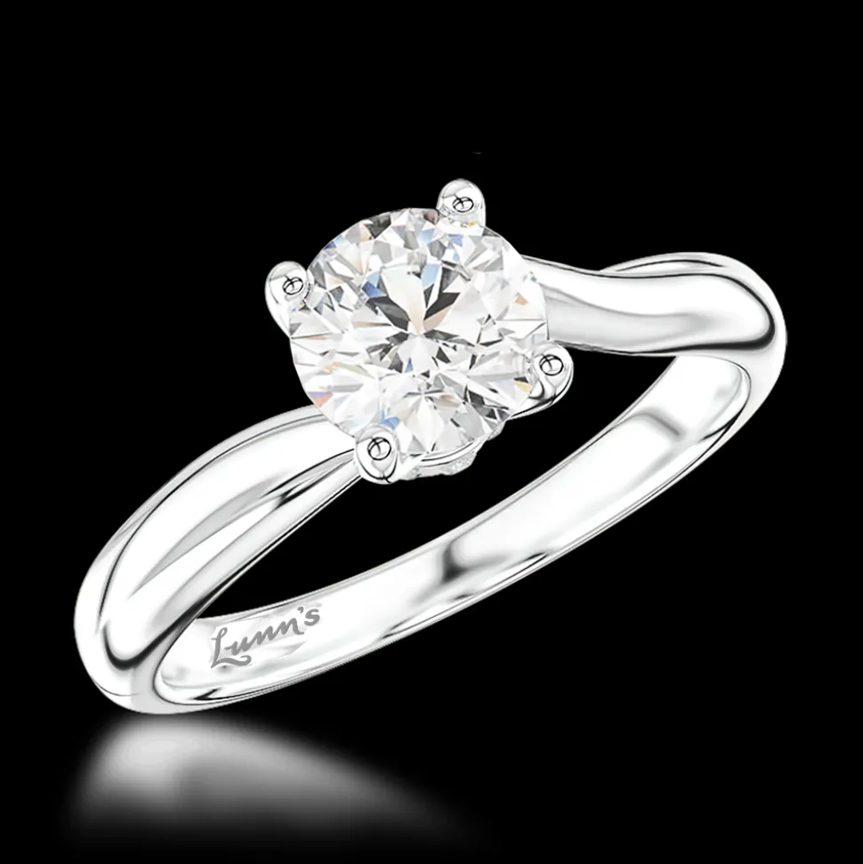 Solitaire 0.80ct D VS2 Diamond Platinum Ring