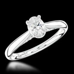 Solitaire 0.40ct E SI1 Diamond Platinum Ring