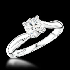 Solitaire 0.51ct E SI1 Diamond Platinum Ring