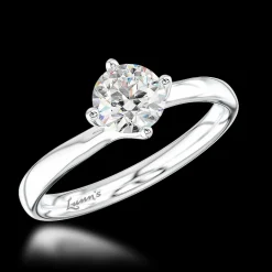 Solitaire 0.50ct E SI1 Diamond Platinum Ring