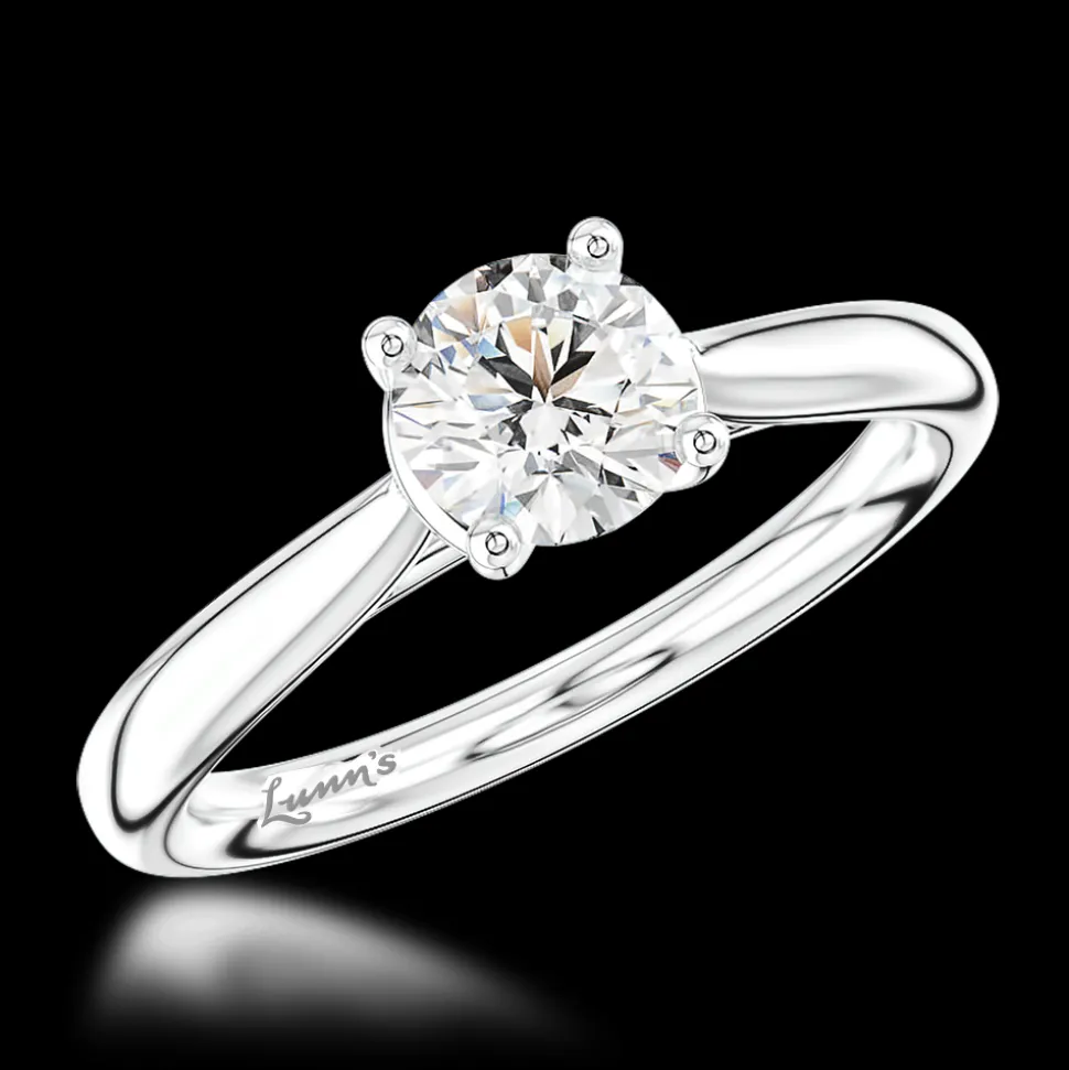 Solitaire 0.70ct E SI1 Diamond Platinum Ring