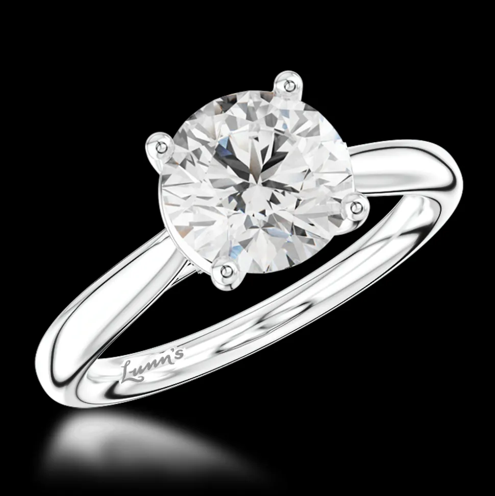 Solitaire 3.01ct E SI1 Diamond Platinum Ring