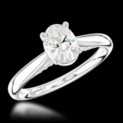 Solitaire 0.70ct E SI1 Diamond Platinum Ring
