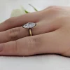 Solitaire 0.90ct E SI1 Diamond Yellow Gold/Platinum Ring