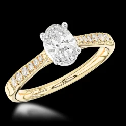 Solitaire 0.50ct E SI1 Diamond Yellow Gold/Platinum Ring