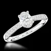 Solitaire 0.41ct E SI1 Diamond Platinum Ring