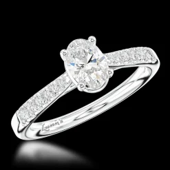 Solitaire 0.41ct E SI1 Diamond Platinum Ring