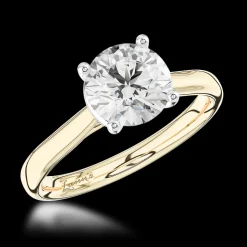 Solitaire 1.50ct E SI1 Diamond Yellow Gold/Platinum Ring