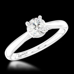 Solitaire 0.55ct E SI2 Diamond Platinum Ring