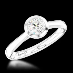 Solitaire 0.71ct E SI1 Diamond Platinum Ring