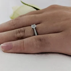 Solitaire 0.30ct E SI1 Diamond Platinum Ring