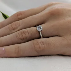 Solitaire 0.55ct E SI2 Diamond Platinum Ring