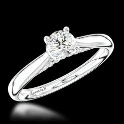 Solitaire 0.40ct E VS2 Diamond Platinum Ring