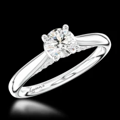 Solitaire 0.50ct E VS2 Diamond Platinum Ring