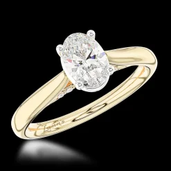 Solitaire 0.50ct E VS2 Diamond Yellow Gold/Platinum Ring