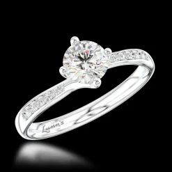 Solitaire 0.31ct E VS2 Diamond Platinum Ring