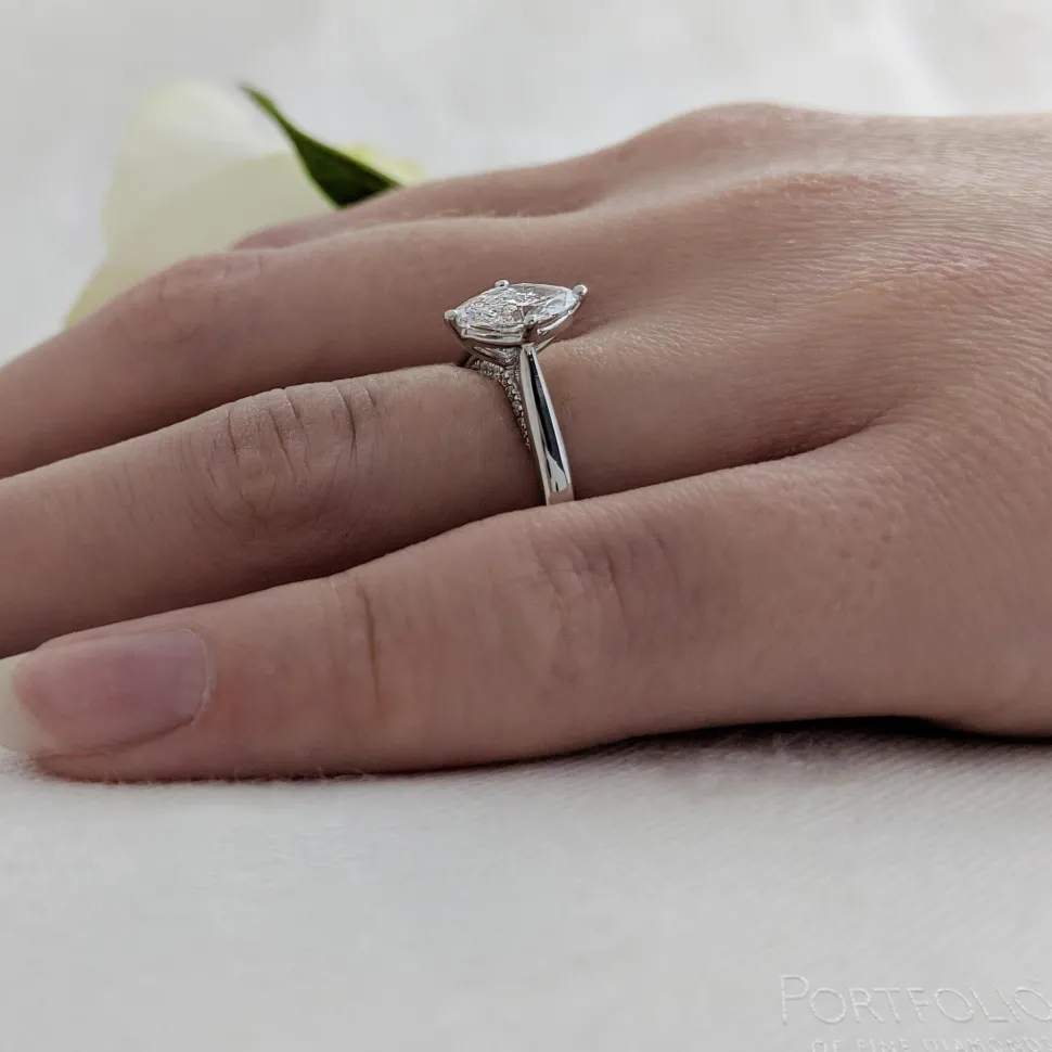 Solitaire 0.70ct E VS1 Diamond Platinum Ring