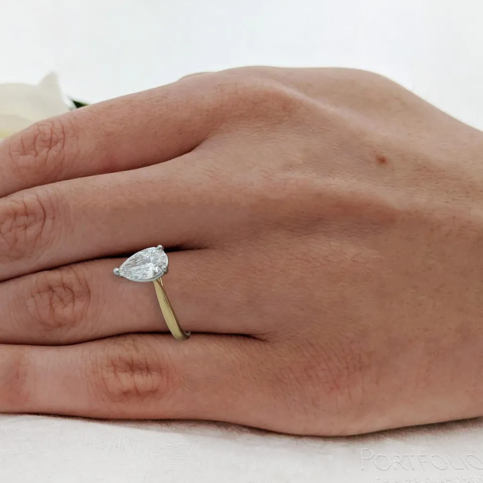 Solitaire 1.20ct E VS2 Diamond Yellow Gold/Platinum Ring