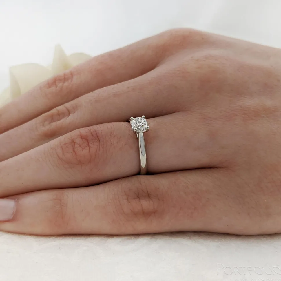 Solitaire 0.40ct E VS2 Diamond Platinum Ring