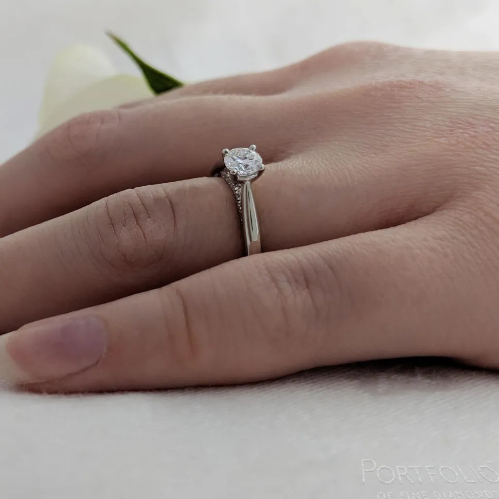 Solitaire 0.40ct E VS2 Diamond Platinum Ring