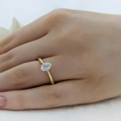 Solitaire 0.50ct E VS2 Diamond Yellow Gold/Platinum Ring