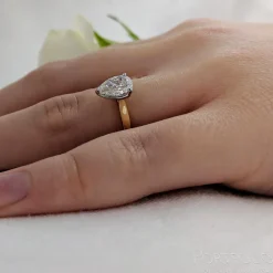 Solitaire 1.00ct E VS1 Diamond Yellow Gold/Platinum Ring