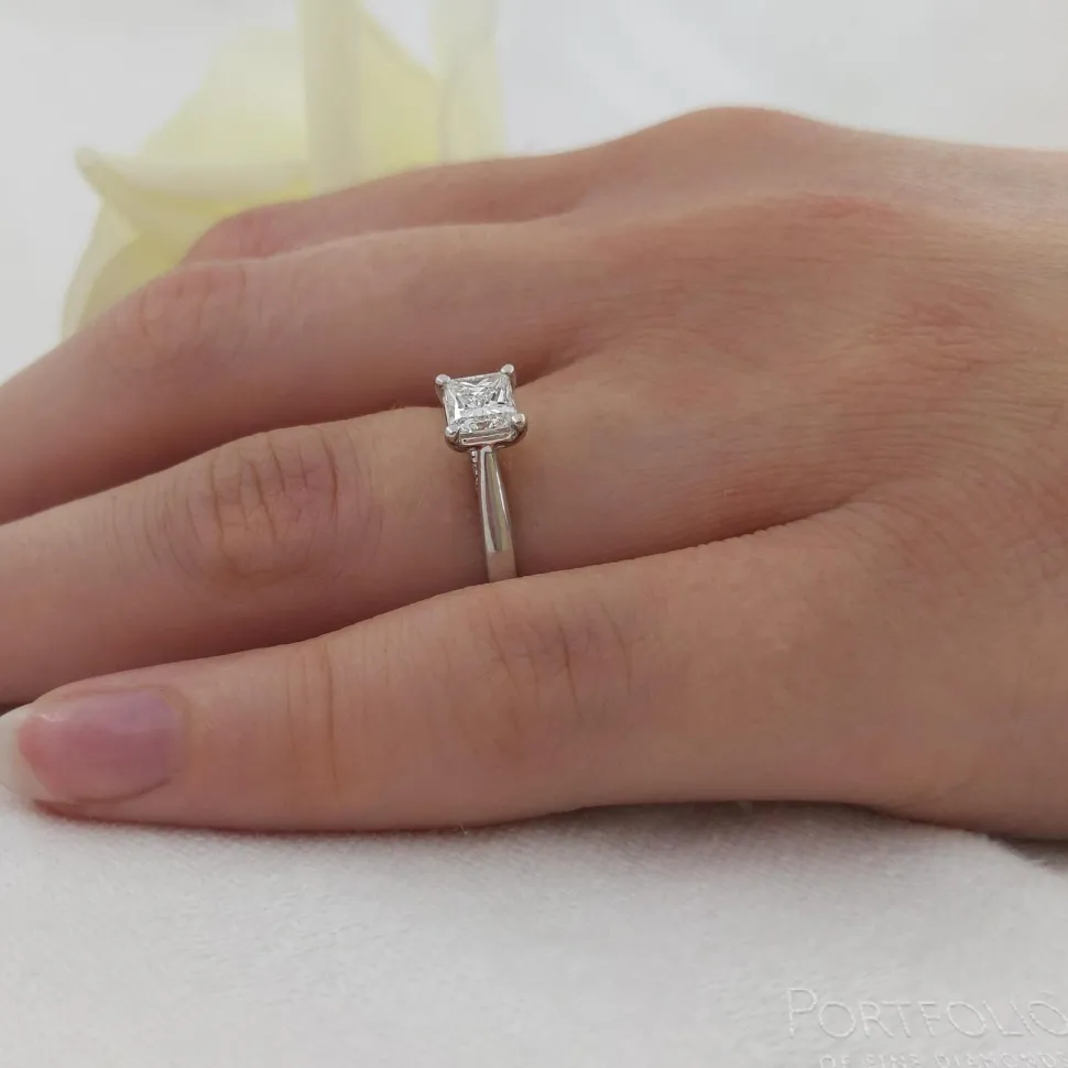 Solitaire 0.50ct E VS2 Diamond Platinum Ring