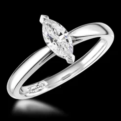 Solitaire 0.42ct E VSI Diamond Platinum Ring