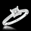 Solitaire 0.50ct F SI1 Diamond Platinum Ring