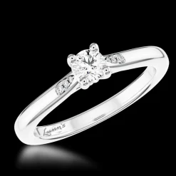 Solitaire 0.20ct F SI Diamond Platinum Ring