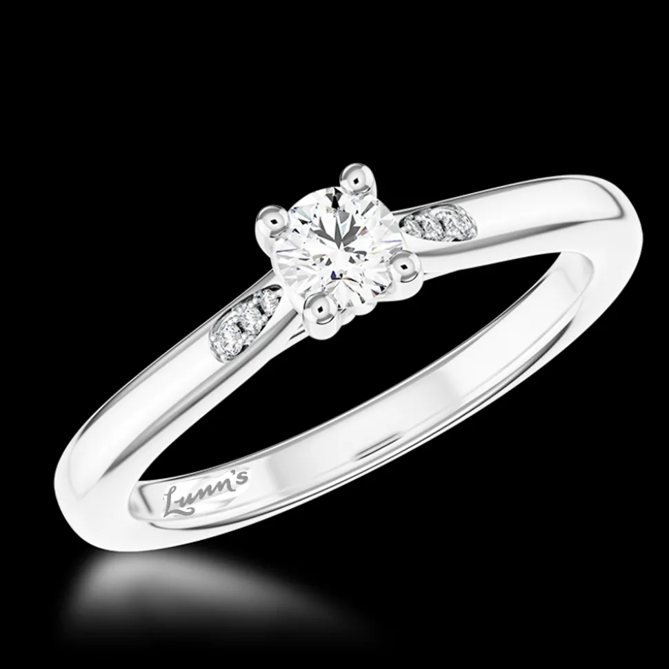 Solitaire 0.20ct F SI Diamond Platinum Ring