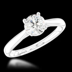 Solitaire 0.71ct F SI2 Diamond Platinum Ring