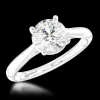 Solitaire 1.02ct F SI2 Diamond Platinum Ring