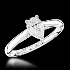 Solitaire 0.40ct F SI1 Diamond Platinum Ring