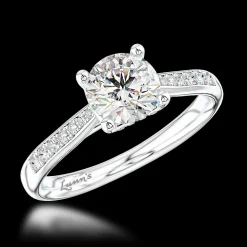 Solitaire 0.70ct F SI1 Diamond Platinum Ring