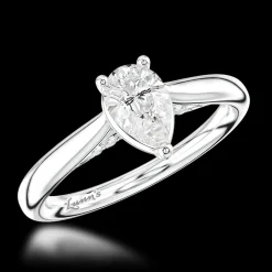 Solitaire 0.50ct F SI1 Diamond Platinum Ring