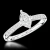 Solitaire 0.30ct F SI1 Diamond Platinum Ring