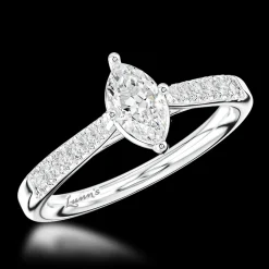 Solitaire 0.30ct F SI1 Diamond Platinum Ring