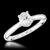 Solitaire 0.53ct F SI1 Diamond Platinum Ring